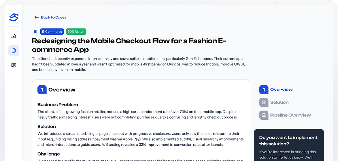 SolveStack.ai application interface